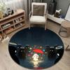 Boho Round Dragon Multicolor Area Rug, Non-Slip Floor Mat for Bedroom