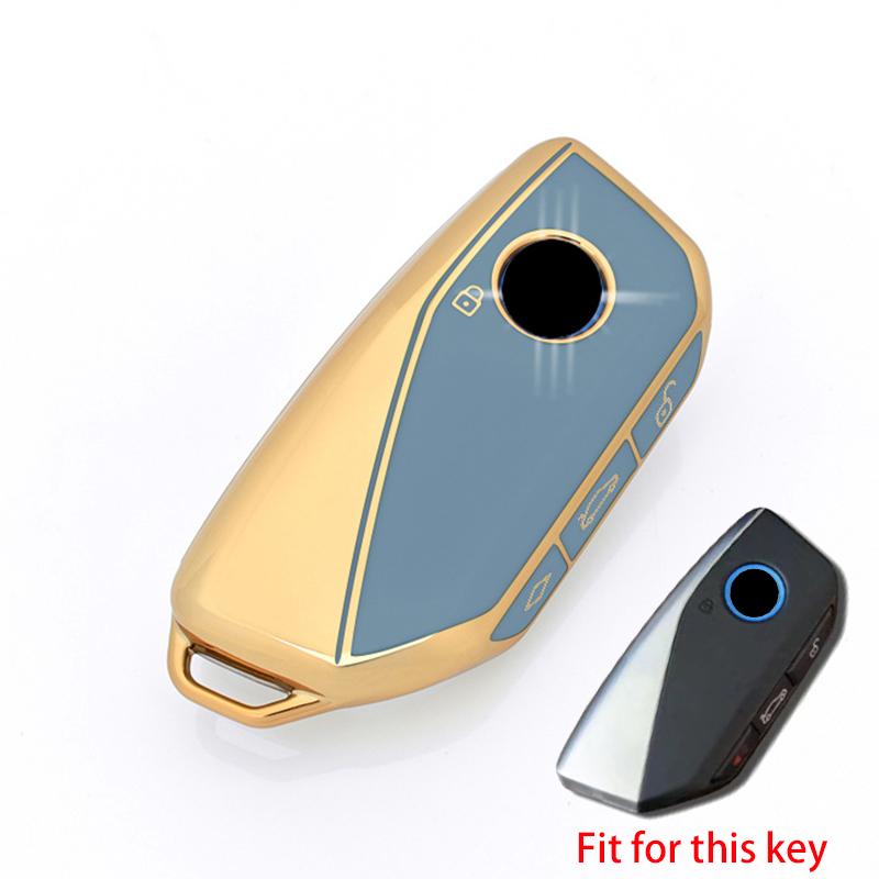

Чохол для автомобільного ключа TPU для BMW X7 G07 2023 та BMW 7 Series Ix XM I7 X7 Energy Auto Shell Fob Holder Bag Аксесуари Key Case сірий