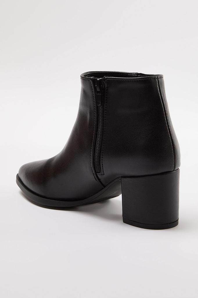 Modische Stiefeletten mit flachem Absatz für Damen, schwarze Halbstiefel mit Reißverschluss und Blockabsatz