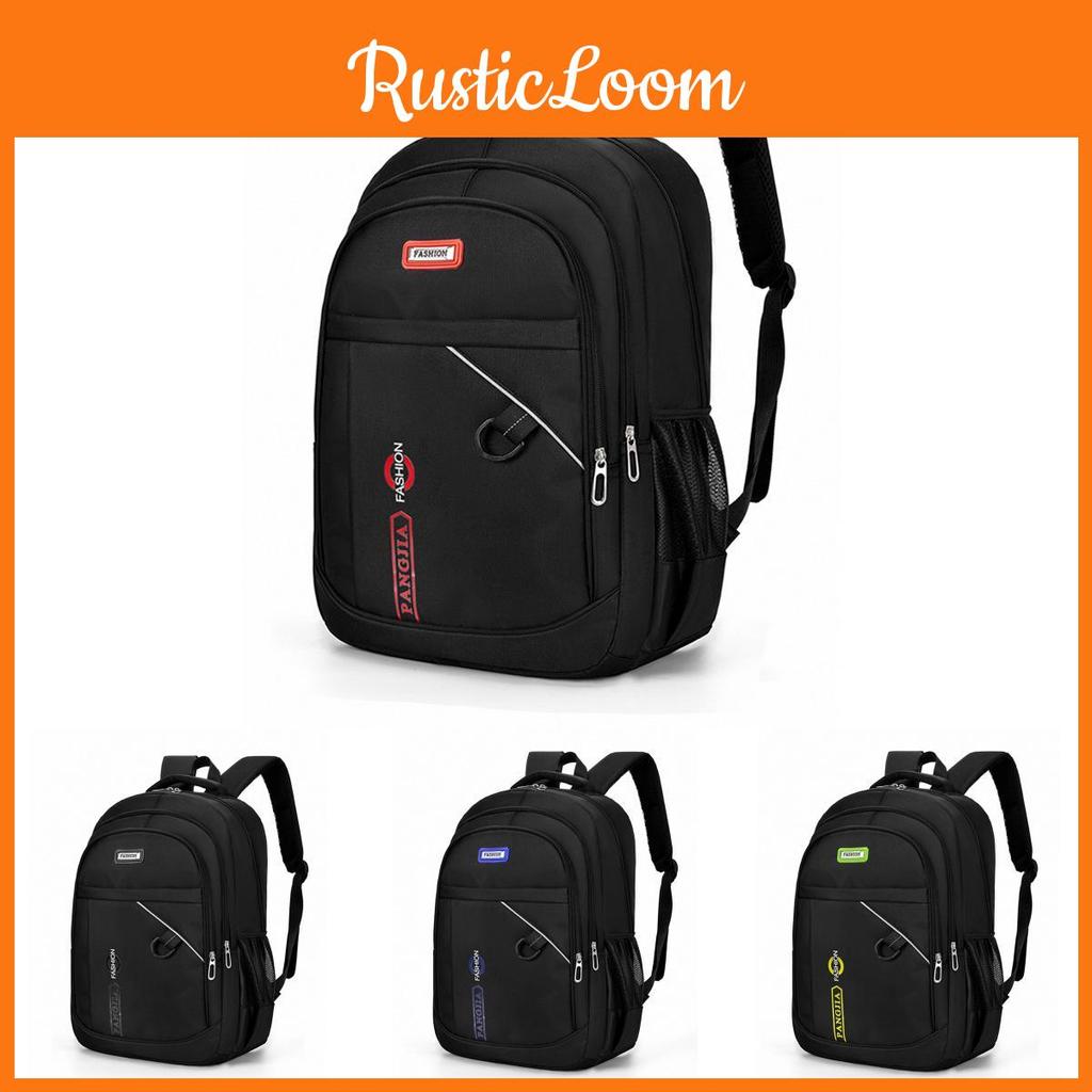 With Oxford Backpack Breathable Mesh And Letter Design For Office Outdoor And