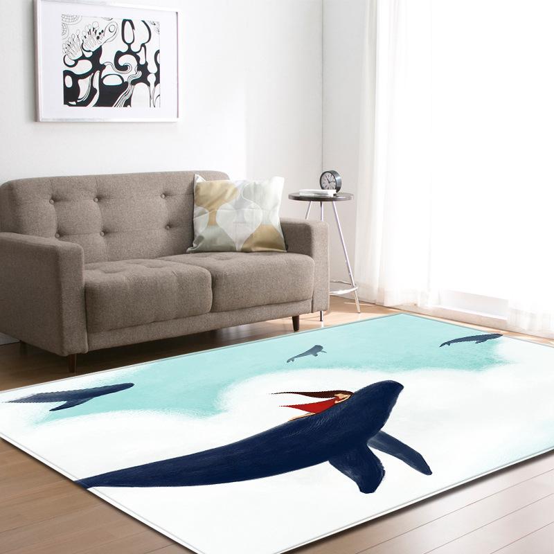 Small Fresh Painting Carpet Living Room Floor Mat