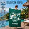 Custom Name Beach Towel Coritiba FC Crest Design Microfiber Beach Towel, Lightweight for Summer Travel, Swimming Pool Fan Birthday Gift