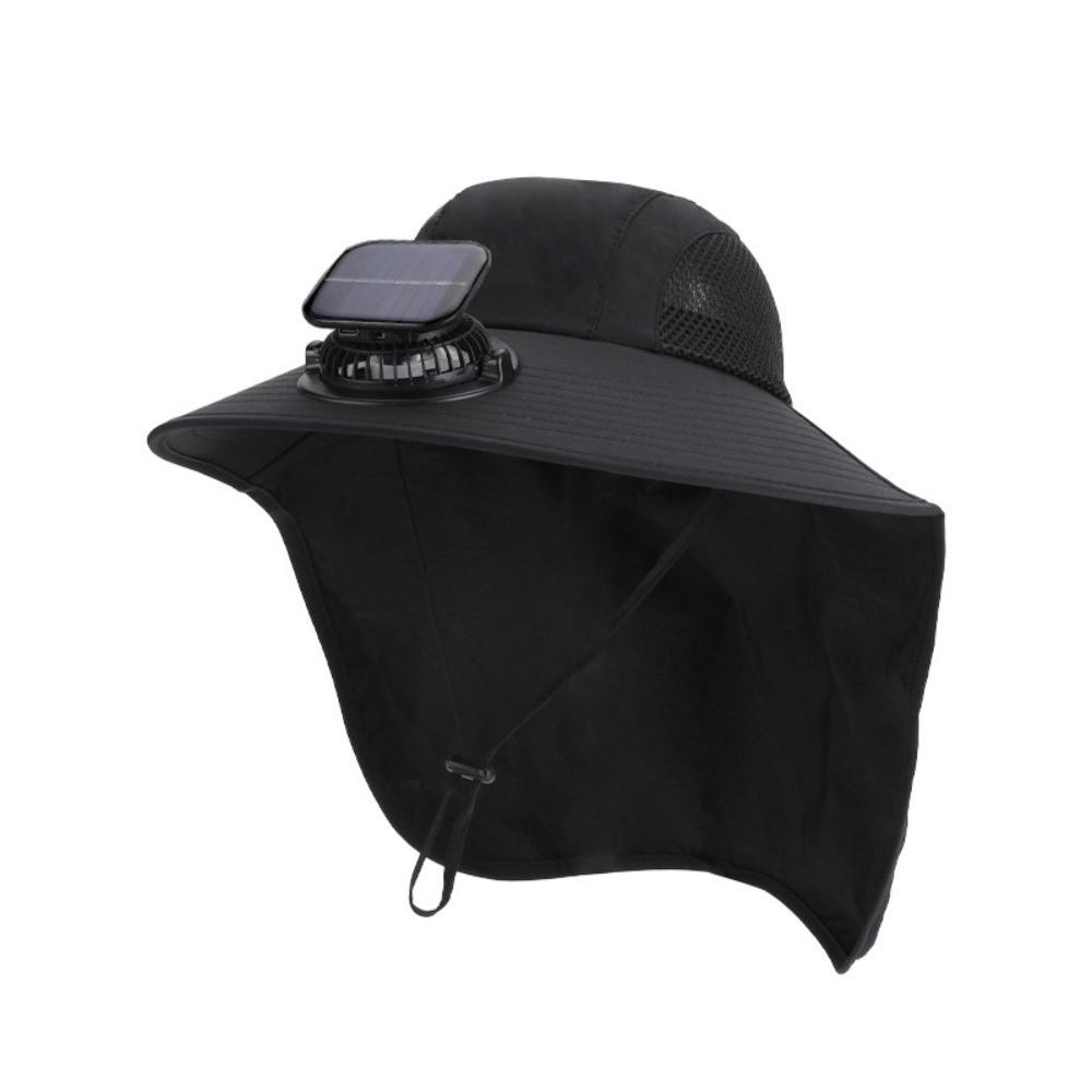 

Breathable Wide-Brimmed Hat Lightweight Outdoor UV-Protection Hat for 3.7V 300mAh Hiking чорний