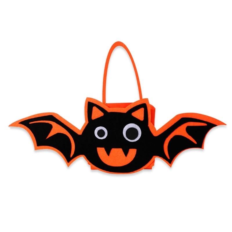 Large Capacity Halloween Favor Bag With Eerie Designs Thin Pliable Storage For Trick Otherwise Treat