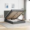 VidaXL Ottoman Bed Frame with Mattress Dark Grey 140x200 Cm Fabric, Bed Frame, Upholstered Bed Frame, Bed Frame 3313328