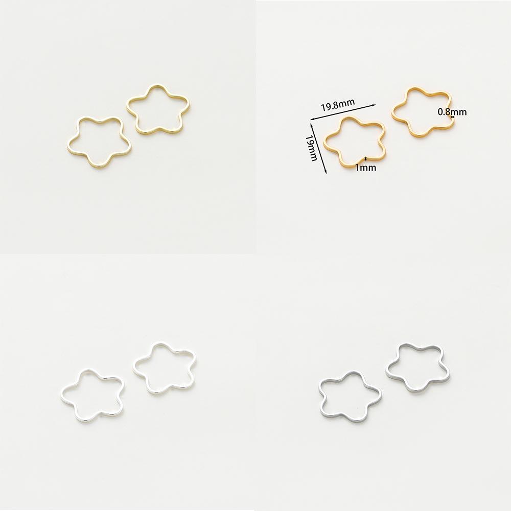 

10Pcs 14K/18K Gold Color Plated Brass Geometry Hoops Earring Wires Connectors Closed Rings for DIY Jewelry Making Supplies 14K Gold