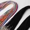 50cm Black/Rainbow Mix Leather Cord Necklace For Women Men Accessories Adjustable Braided Rope Vintage Extended Chain DIY Choker