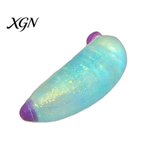 Soft Stress Ball Glitter Banana Sugar Slow Rebound Relief Clear Toy Squeeze Sensory Anxiety Relieving Simulated
