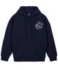 Doodle Cat Oversized Wide Shoulder Hoodie_Navy