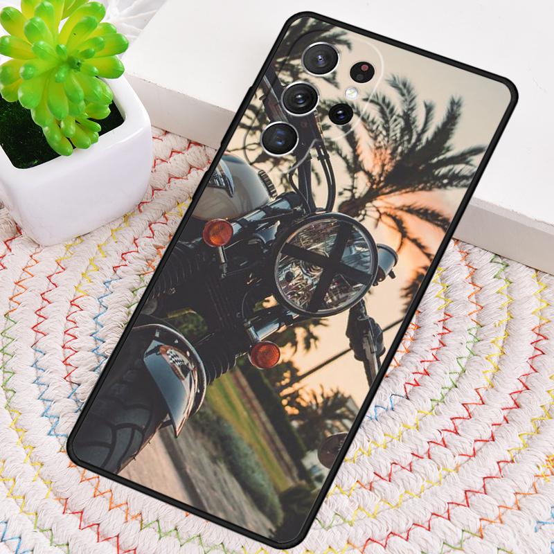 Moto Motorcycle Silicone Phone Case For Samsung Galaxy Note 10 Pro S26 S25 S24 S23 S22 S21 Plus S25Ultra Capa Cover
