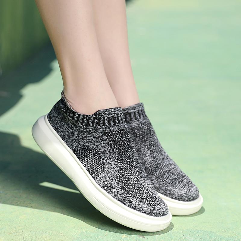 Shoes for Men Autumn New Breathable Casual Shoes Thick Sole Low Bond Socks Vulcanized Shoes Outdoor Sneakers Hiking Shoes