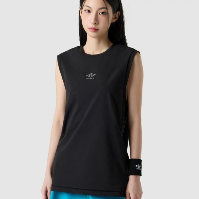 Umbro All Round Cooling TricoT Sleeveless T shirT Ur121ssl21 Blk