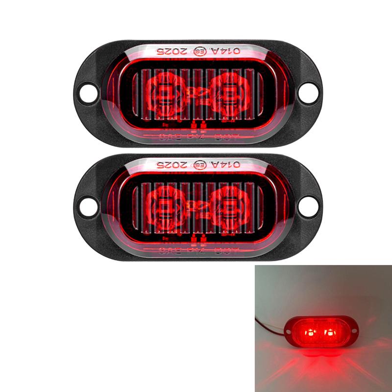 

2 шт. 12 В 24 В Габаритные огни для грузовика Боковые габаритные огни для автомобиля Светодиодный сигнальный огонь Фонари для прицепа Индикатор Задние фонари Автоаксессуары красный