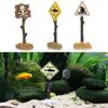 Landscaping Accessories Shark Warning Sign Artificial Aquarium Background  Fish Tank