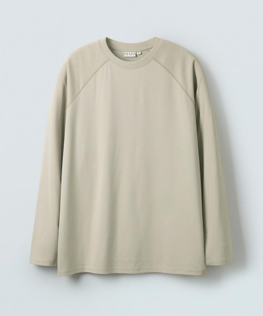 Piali Supima Silket Raglan T-Shirt (Grayish Beige)