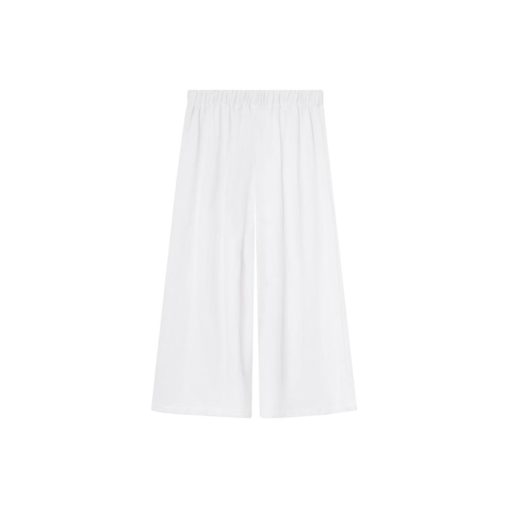 Huaxure Hemp Gaucho Long Summer Slightly Machine Cool Pants Women's Wide-Leg Pants, Lightweight, Pants, Pants, Wear, Sheer, Stretch, Washable, Soft,