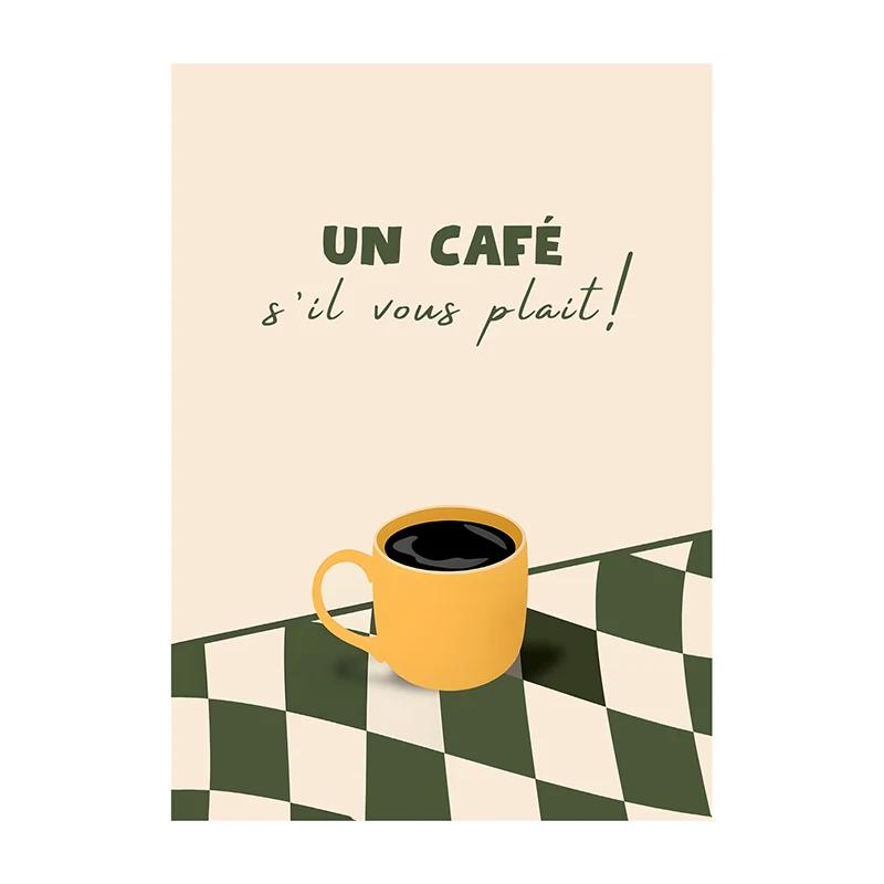 Plakát Coffee Diver Malba na plátno Coffee Trendy Kuchyňská Galerie Tisk Nástěnné Umění Obrázek pro Dekoraci Domova Dárek pro Milovníka Kávy