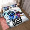 Roztomilé kreslené povlečení Astro Bot Souprava přikrývek Jednolůžková postel King Size Bed Set Dospělí chlapci Ložnice Povlak na polštář Povlak na přikrývku