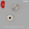 S925 Sterling Silver Thai Meander Pattern Spacer Bead for DIY Jewelry