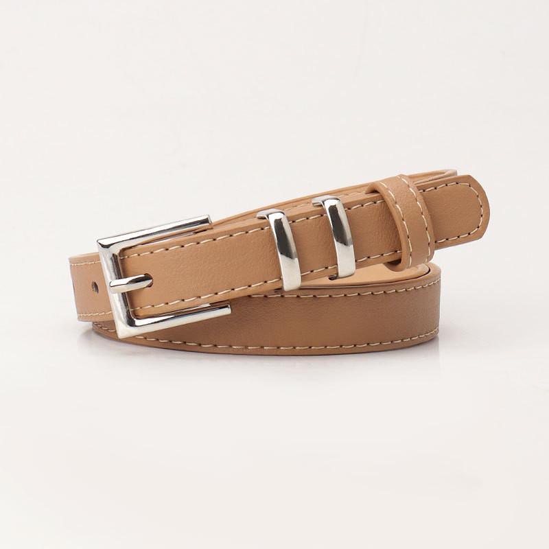 Fashion Womens Leather Belt With Pin Buckle For Casual And Office Wear