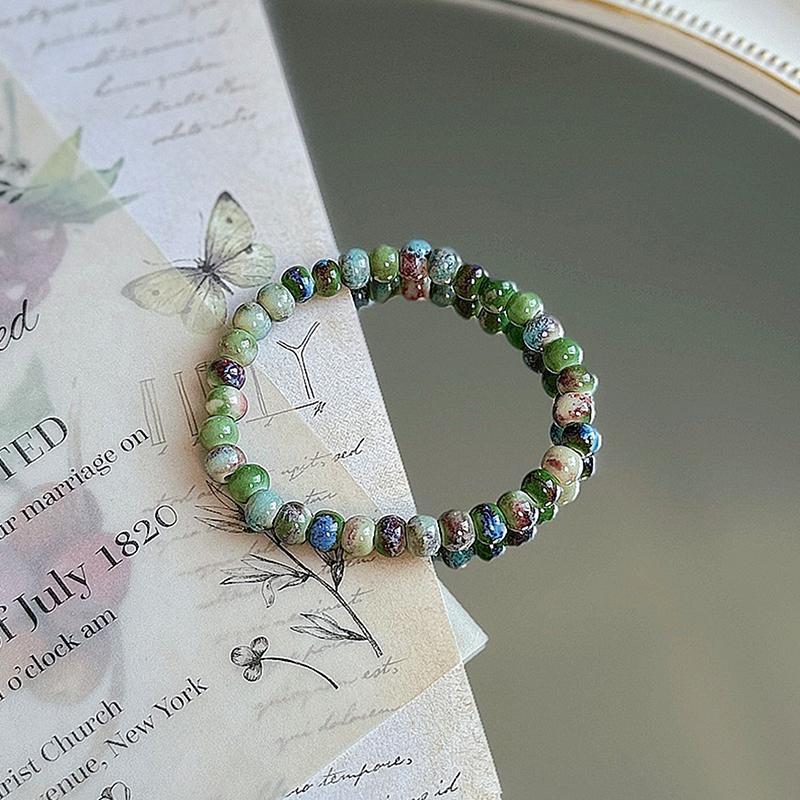 Bunte Keramikperlenarmbänder für Damen Herren Einfache Vielseitige Handgewebte Perlenarmreifen Party Schmuck Accessoires Geschenke