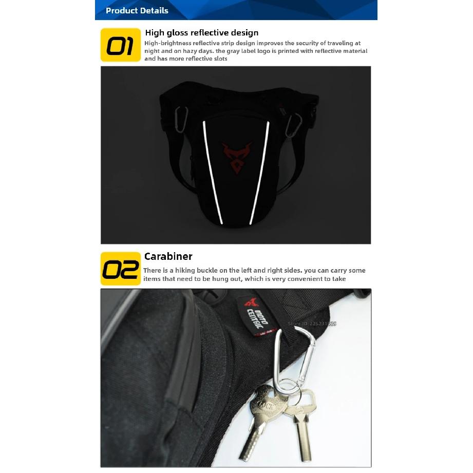 MOTOCENTRIC Accessories New Motorcycle Leg Riding Equipment Shoulder Moto Multi-Function Drop Hip Outdoor Waist Motorbike Bag