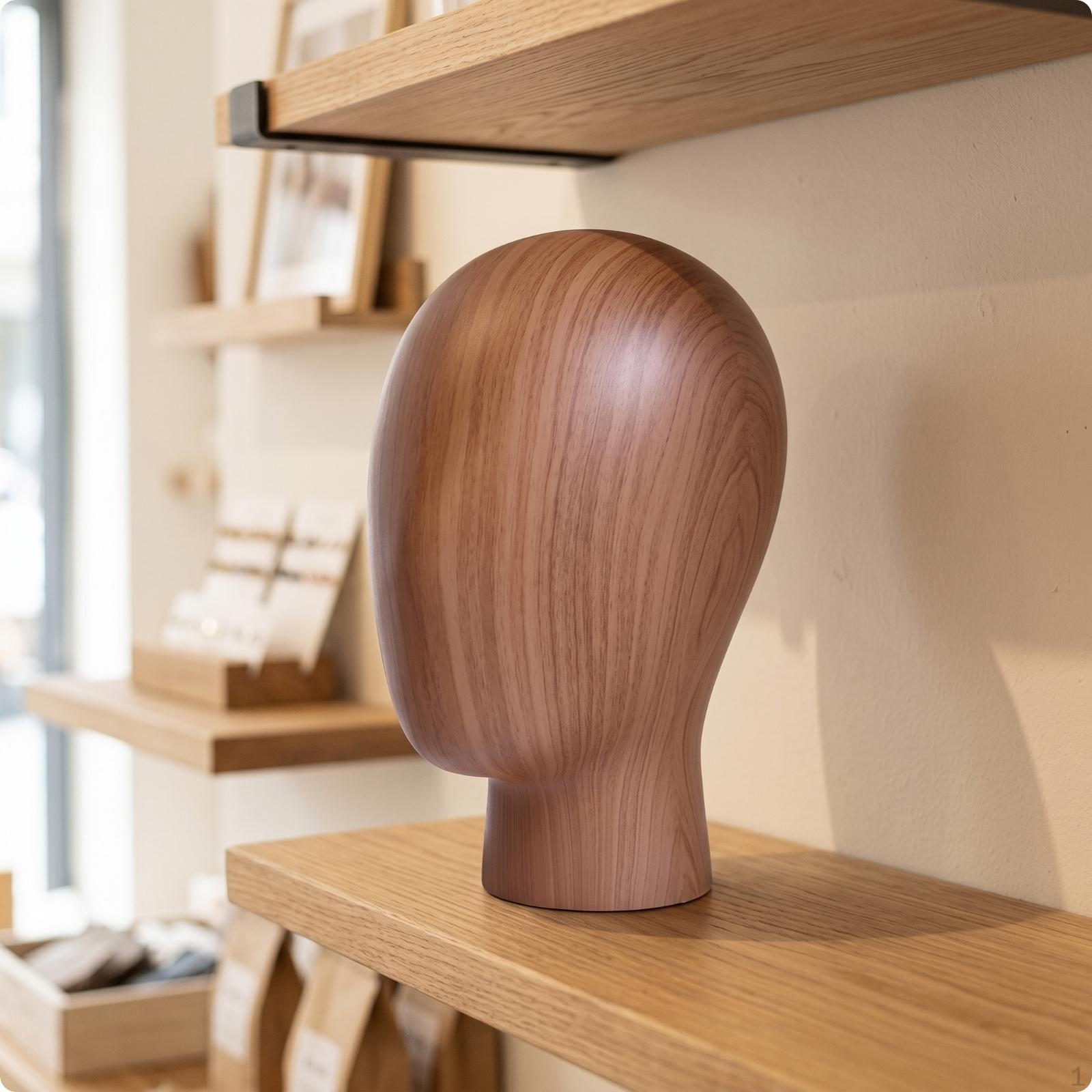 Hat Display Head WoodGrain Finish Oval