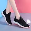 Spring and Summer Fly-woven Mesh Women's Shoes Breathable Sports Shoes Deep-mouth Lace-up Muffin Sole Casual Shoes Women's Running