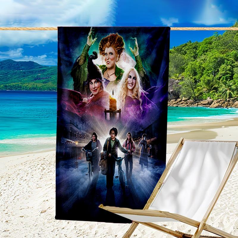 Pocus Halloween Magic Quick-Dry Microfiber Beach Towel Super Soft & Absorbent for Bath, Beach, Travel  Bath Time Accessory, Fan gifts