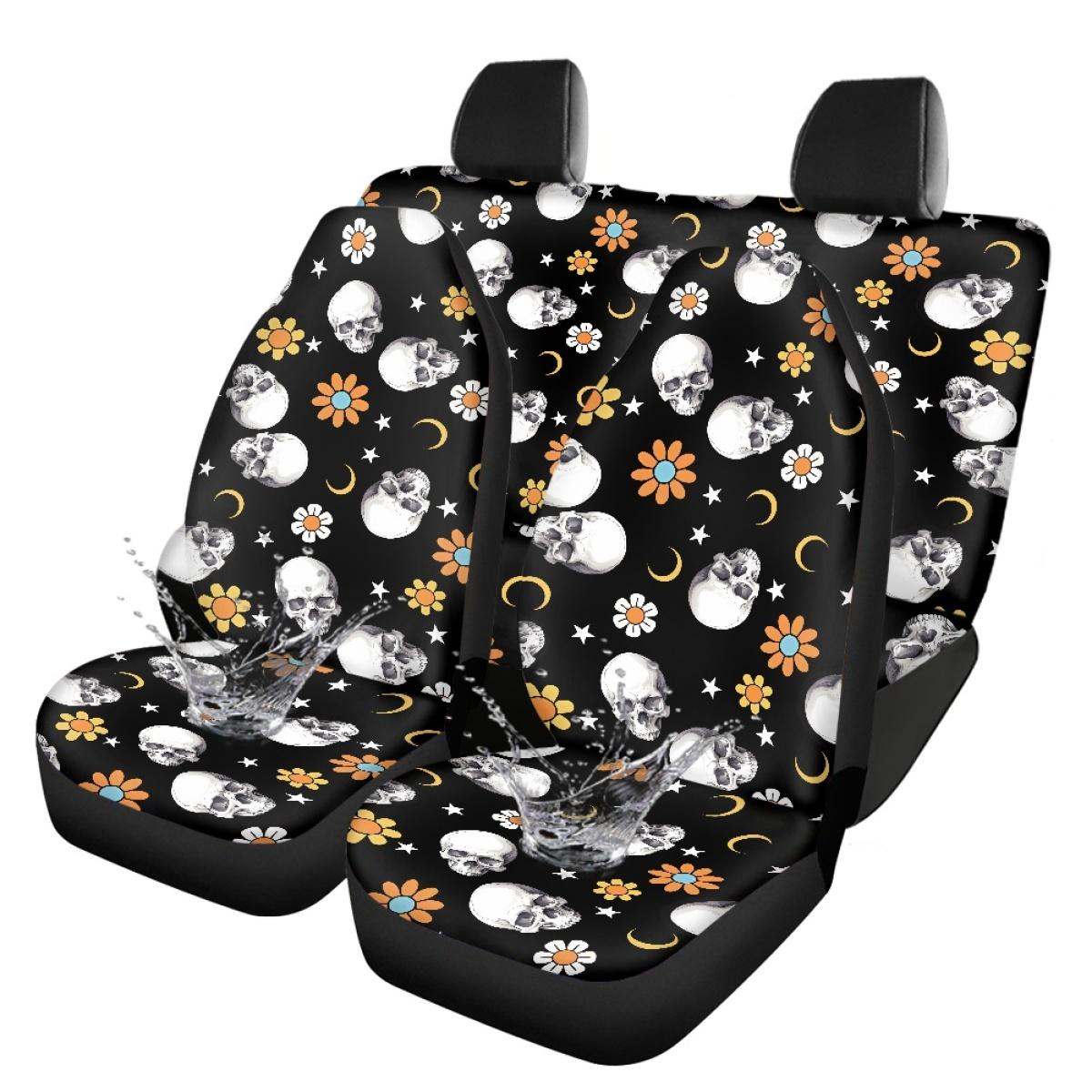 

Car Seat Covers Full Set Digital Print Abstract Art Waterproof Airbag Compatible Front Rear Seat Cushions Cars SUVs Trucks onesize