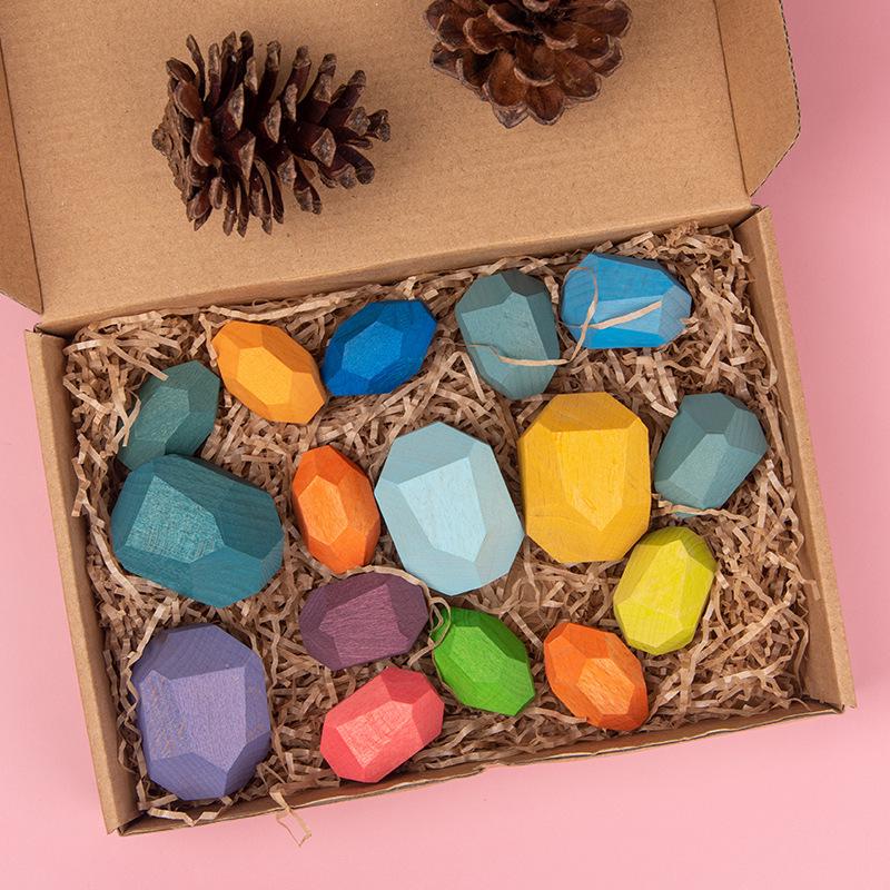 Colorful Stacking Stones Building Blocks for Children's Hand-Eye Coordination - Educational Toy for Boys & Girls Ages 3-6