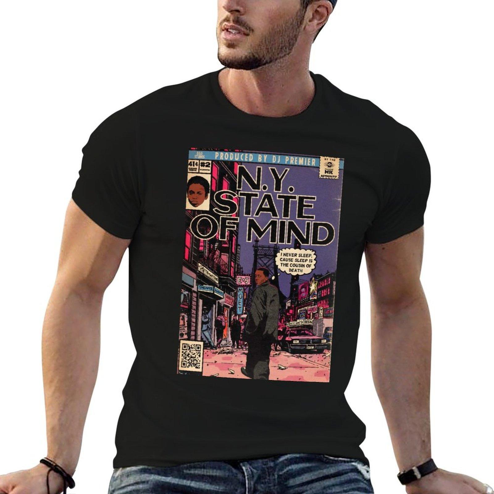 Illmatic Album N.Y. State of Mind - N.Y. State of Mind Album Illmatic T-Shirt t shirt man casual cotton t shirt pack T-Shirt S