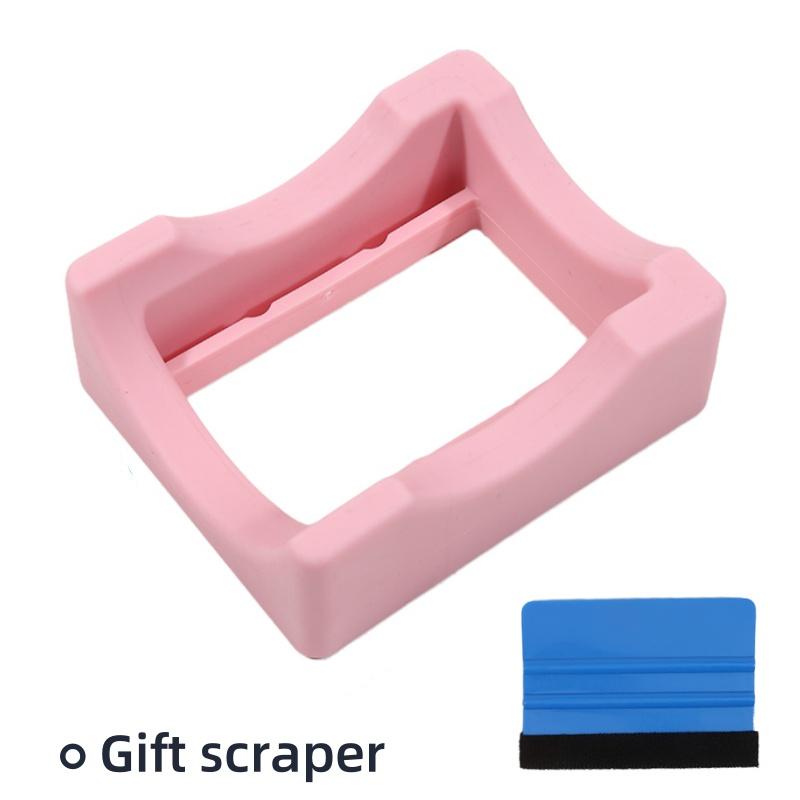 

2025 Новый силиконовый стакан-подставка для стаканов со встроенным слотом, для стаканов, поделки, наклейки, маленький розовый