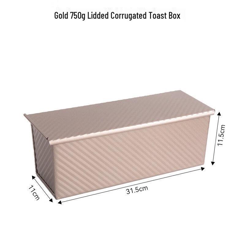 

ZISIZ Rectangular Wavy Toast Mold with Lid