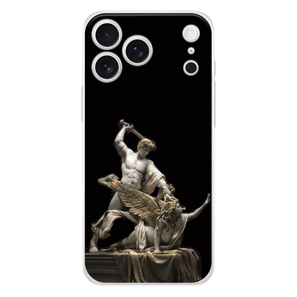 Clear TPU Phone Case For iPhone 17 Air 16E 16 11 15 14 Pro MAX 12 13 7 8 Plus SE Easter Cover Protection Ancient Greek Sculpture