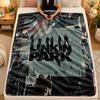 Flannel BlanketLinkin Park Warm Soft Throw Blanket for Indoor Sofa Bed Living Room Use