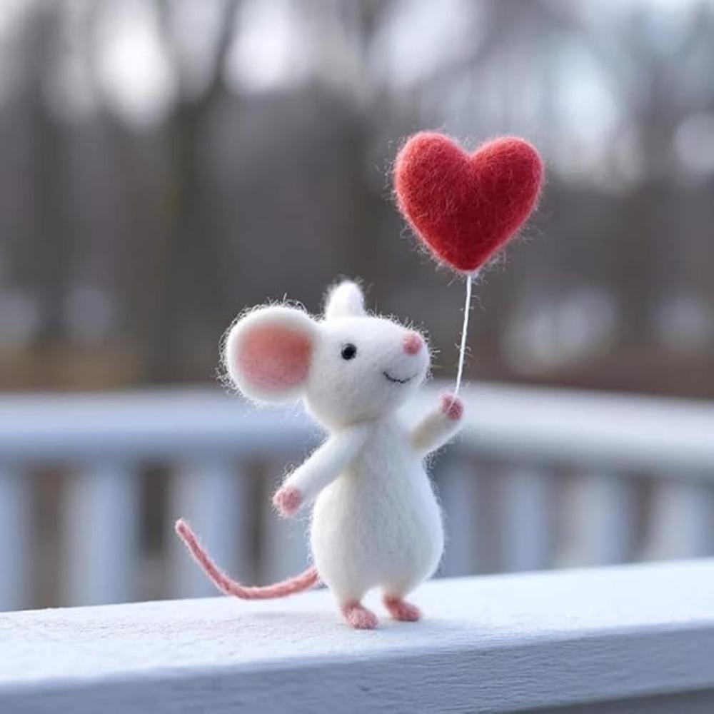 

Craft Needle Felting Supply Needle Felted Mouse Handmade Cute Mouse Mouse Collectible Figurine Gifts Felt Mice Ornaments