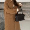 First layer cowhide astra bowling long handbag TR minimalist pillow bag shoulder underarm commuter bag women