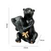 Bear Vase Hand Painted Ornament Art Centerpiece for Home Decor Desktop Wedding