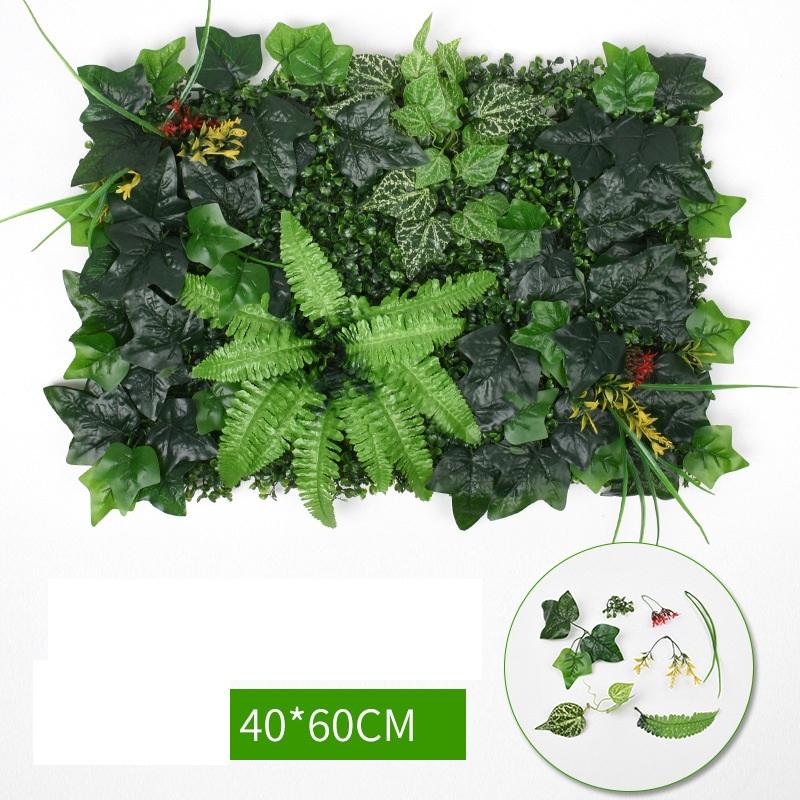 Lobby Decoration Artificial Wealth Leaves Jungle Green Plants Walls DIY Wedding 40 * 60cm Plastic Simulation Plant Wall
