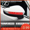 Interior Stickers 2Pcs Car Rearview Mirror Side Decal Stripe Sticker Vehicle Body For F-SPORT ES RX NX LS UX LM LX GX LC R