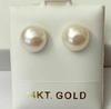 14k Gold Best Selling Item AAA 7-8mm 8-9mm 9-10mm 10-11mm 11-12mm 12-13mm 13-14mm Akoya White Pearl Earrings