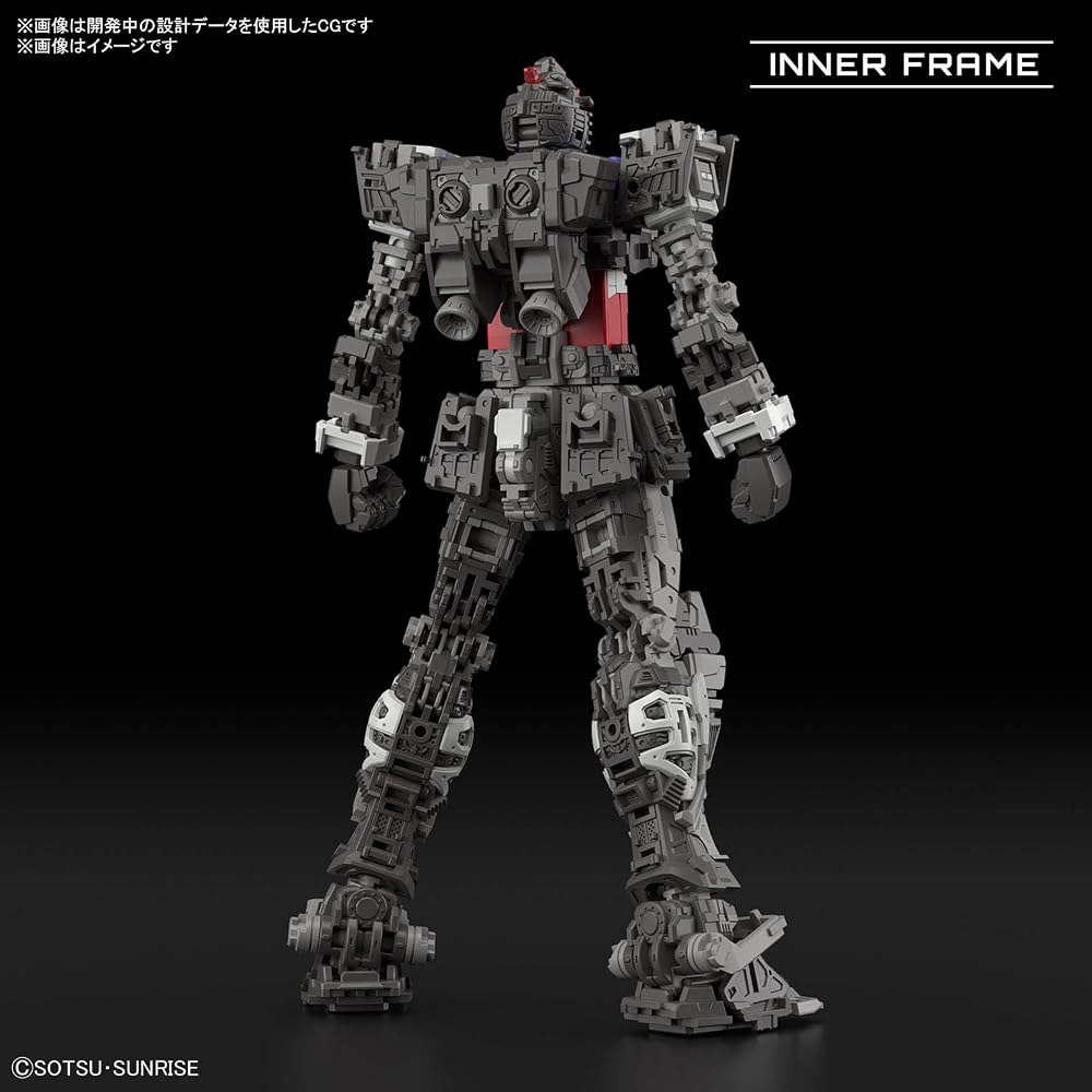 RG חליפת רובוט גאנדאם RX-78-2 גאנדאם גרסה. דגם פלסטיק צבוע לפי קוד צבע, קנה מידה 1/144