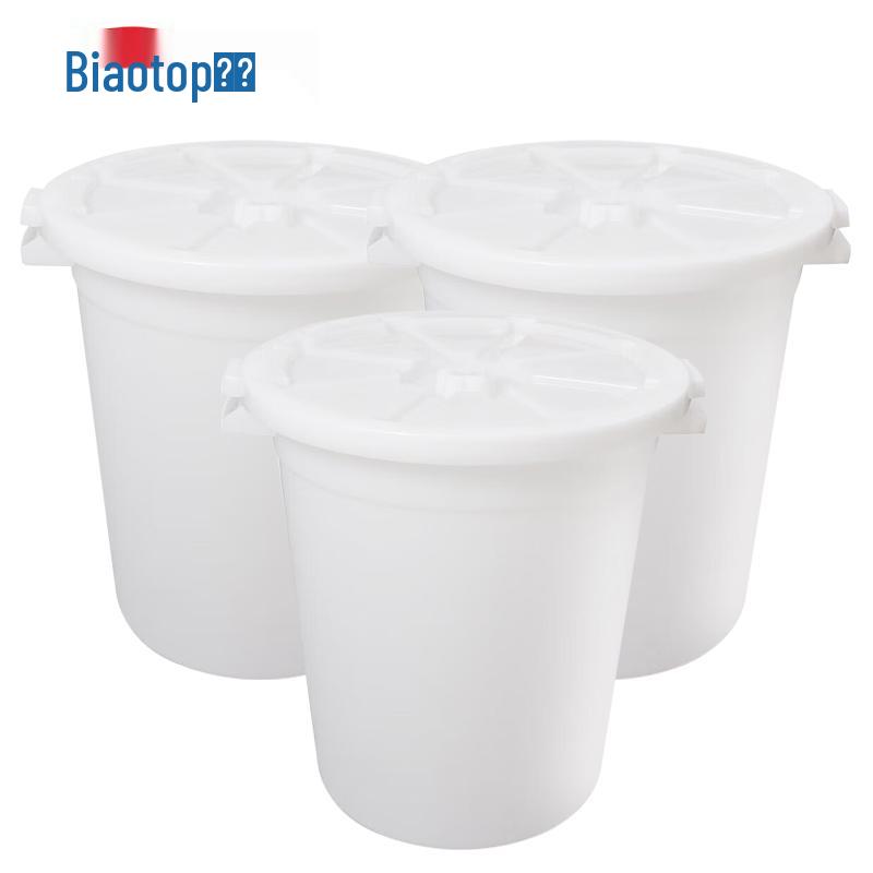 

Biaotuo Large Plastic Storage/Trash Bucket Set with Lids