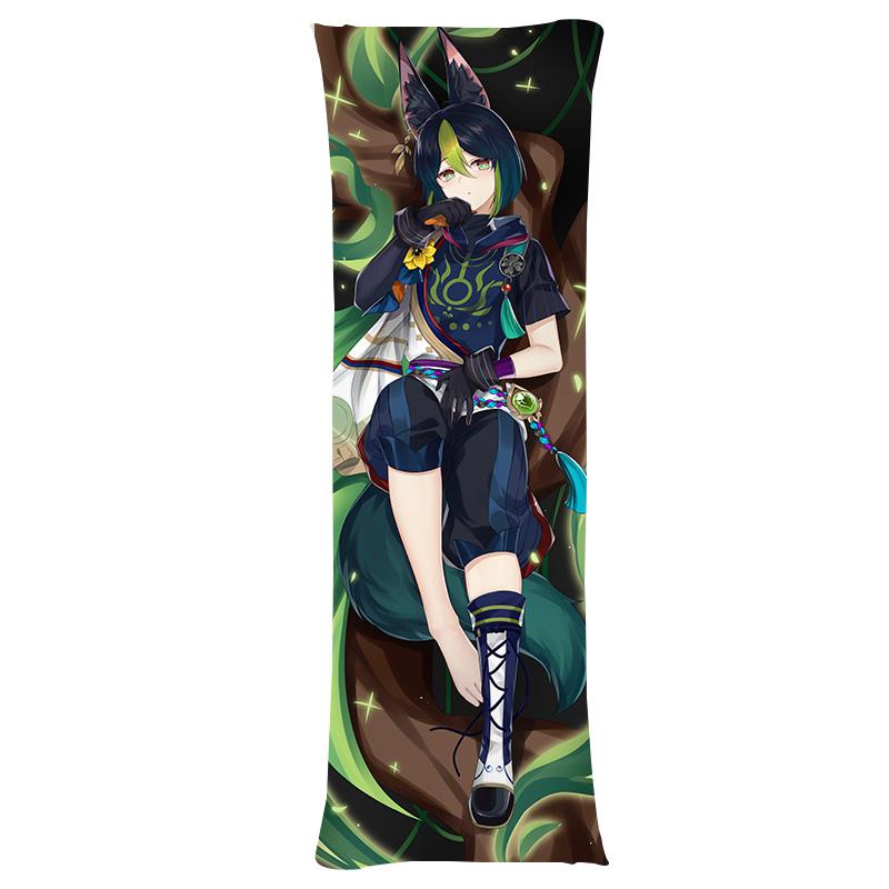 Game Genshin Impact Venti Cosplay Body Pillow Case Long Impact Costume Halloween Hug Body Throw Cushion Pillow Cover Case