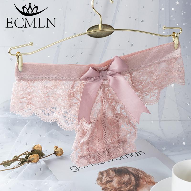 Erstaunliche Frauen-Wäsche-Bowknot-Spitze-Unterwäsche-Femal-reizvoller T-Rücken-Tanga-schieres Höschen Japan-Art-transparenter Schlüpfer