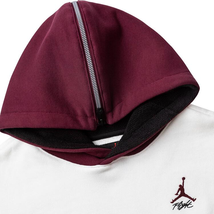 Jordan Kids Comfort Fleece Hoodie With Splicing And Long Sleeves Kids Tops White JD2242045GS-002