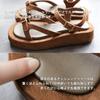 buckle sandals for size [Sest] Thick-soled women, L, brown, dns7905-BRS-L