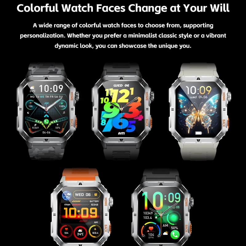 2025 New 1000mAh Battery, High-Definition AMOLED Screen, IP68 Waterproof And Bluetooth Call Are Suitable For Android Smartwatches