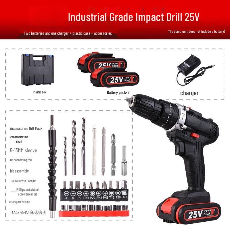 

TURBOSUN Cordless Electric Impact Drill CN plug (adapter included)